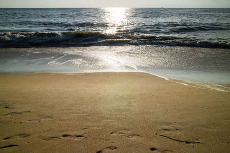 sunset at the beach, Kerala, Indiaの写真素材