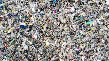 Refused shraded Plastic Waste used as biomass fuel - RPFの写真素材