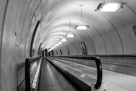 Gare Saint Lazare station RER E and its tunnels in Parisのeditorial素材