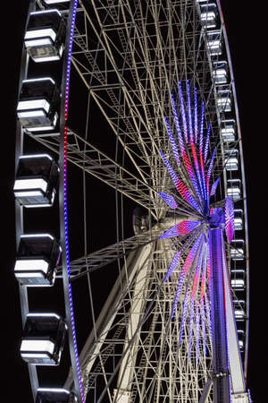 Paris Big wheel, Eiffel Tower, Obelisque during Christmss time on the Concorde Placeのeditorial素材