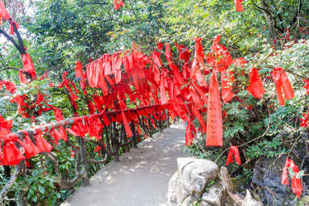Wishes charm in zhangjiajie national parkの写真素材