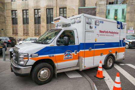 New York, United States, January 28, 2020: The New York Presbyterian Hospital is a teaching hospital located in New York City, United States.のeditorial素材