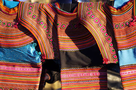 ethnic costume monk in bac ha, Vietnamの写真素材