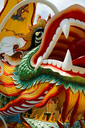 Detail dragon in templeの写真素材