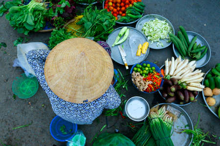 Asian street sellerの写真素材