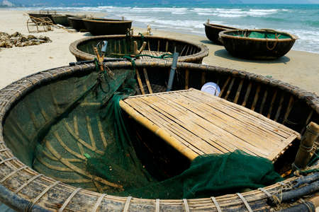 Circular boats in Vietnamの写真素材