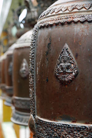 Bells in buddhist templeの写真素材