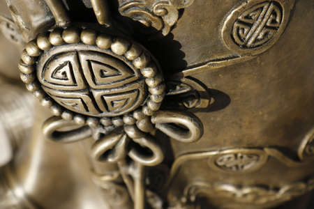 Chinese symbol on statueの写真素材