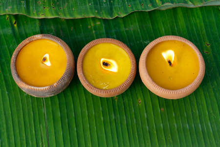 candle during Loy krathong festival. Chiang Mai, Thailand