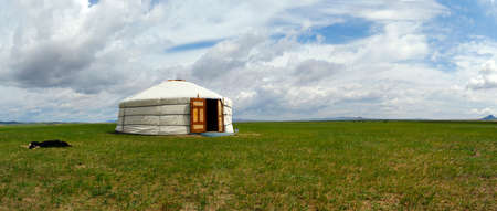 yurt, in the grassland of Mongolia
