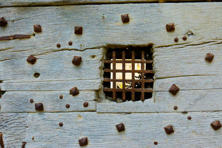 detail of door of mediterranean building in the south of franceの写真素材
