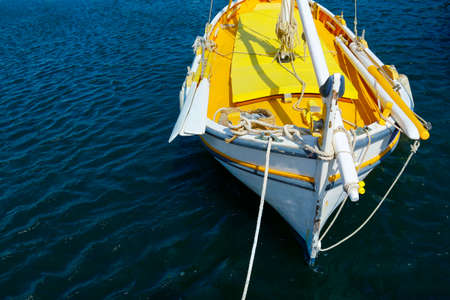 traditional Mediterranean fisherman's boat in the south of franceの写真素材
