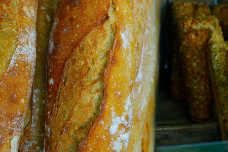 french dough bread in bakery