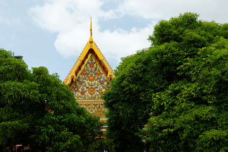 detail of buddhist temple, thailandの写真素材