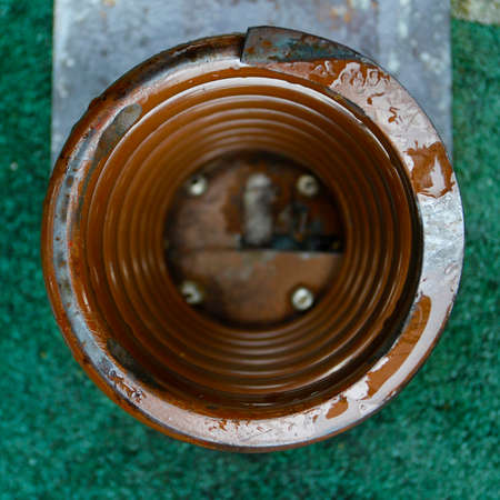 closeup of shock absorber springの写真素材