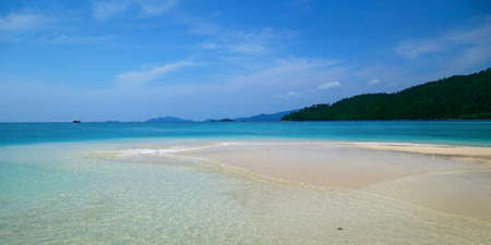 white sand beach in the andaman seaの写真素材