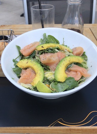 Advocate and Salmon saladの写真素材