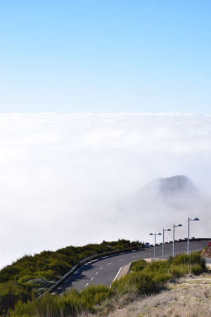 Above the clouds - Gorgeous view from the top often the Pico do Arieiro, Madeira, Portugalの写真素材