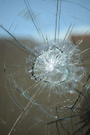 Bullet hole glass