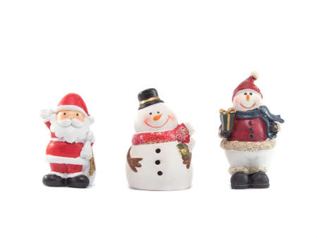 santa snowman isolatedの写真素材