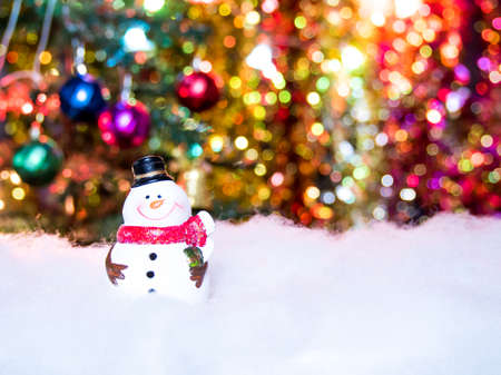 snowman jolly smile on snowの写真素材