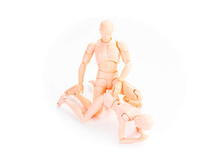 The Hinge of sex, Concept Sexual intercourse, Sex education isolated on white backgroundの写真素材