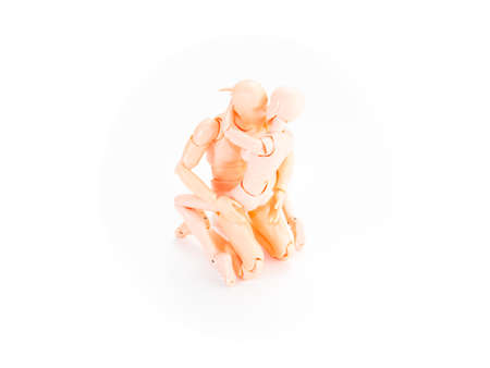 The Kneel of sex, Concept Sexual intercourse, Sex education isolated on white backgroundの写真素材