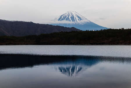 Fuji mountain beautiful background, Mountain Fuji in Japan.の写真素材