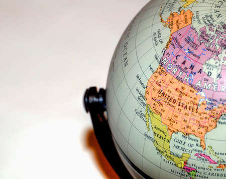 globe on white backgroundの写真素材