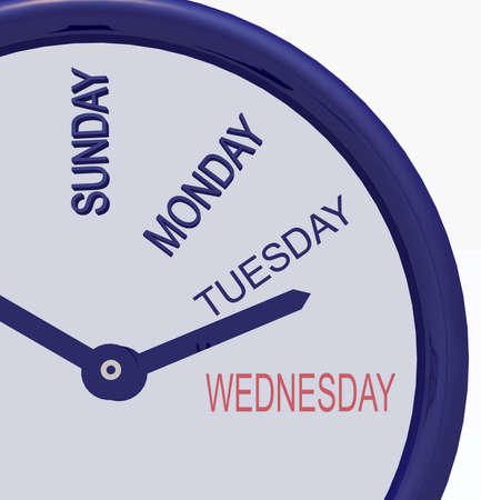 clock with days of week