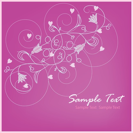 Romantic floral background The greeting cardのイラスト素材