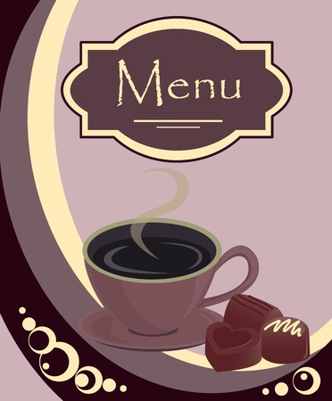 Vector design for coffee house or shop menu, the backgroundのイラスト素材