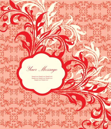 Floral invitation card のイラスト素材