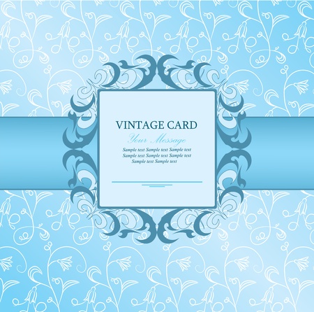 Invitation vintage card のイラスト素材