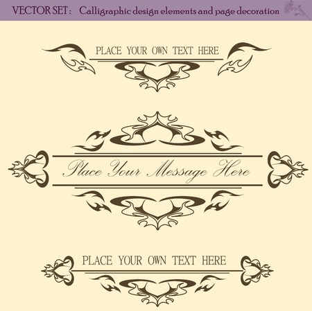 Vector Set of Vintage Design Elementsのイラスト素材