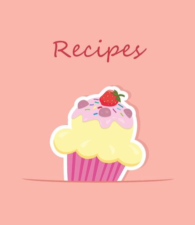 Recipe card or cooking book cover  のイラスト素材