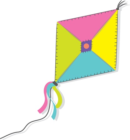 A kite isolated on the white background  illustration のイラスト素材