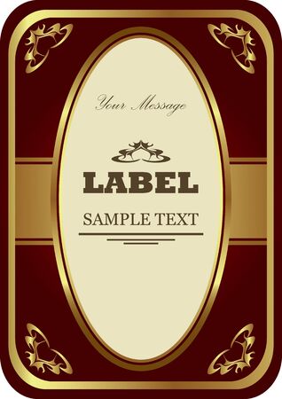 Luxury gold-framed label  Vectorのイラスト素材