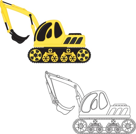 Dredge toy  Coloring book  illustrationのイラスト素材