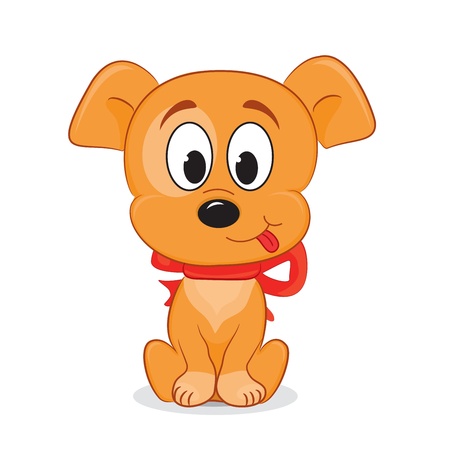 A cute cartoon dog  Vector illustration のイラスト素材