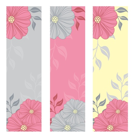 Beautiful floral bannersのイラスト素材