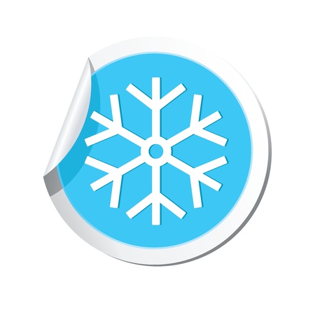 Weather forecast snowflake iconのイラスト素材