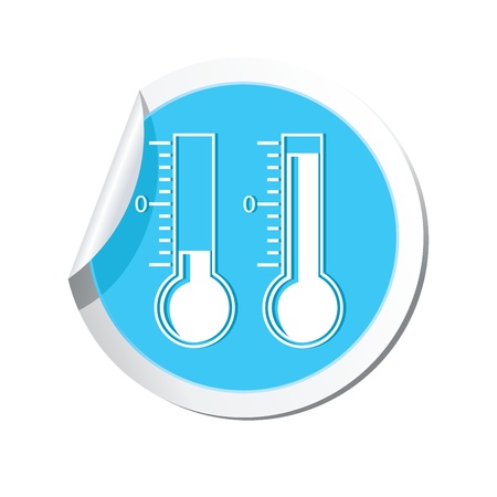 Weather forecast, thermometer iconのイラスト素材