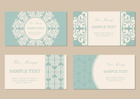 Floral vintage business or invitation cards