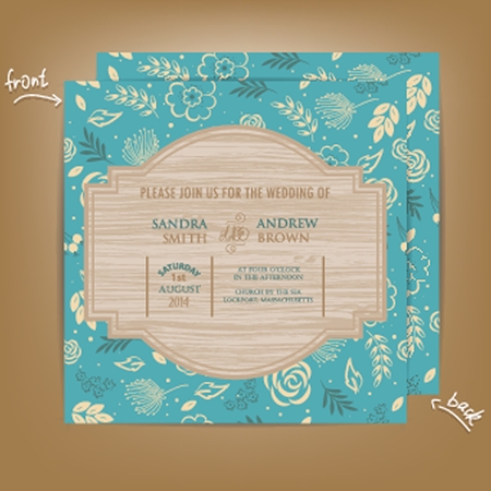 Wedding invitation or announcement card. Also perfect as card for birthday and other holidayのイラスト素材