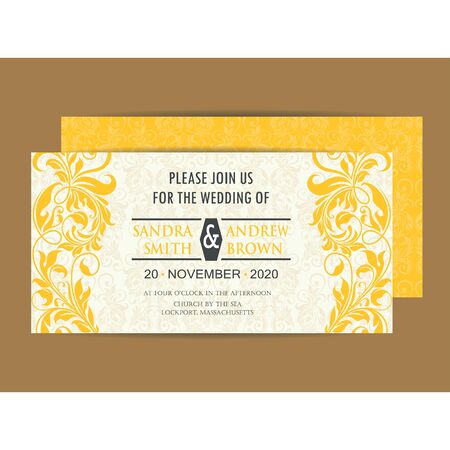 Vintage Wedding Invitation Cardのイラスト素材