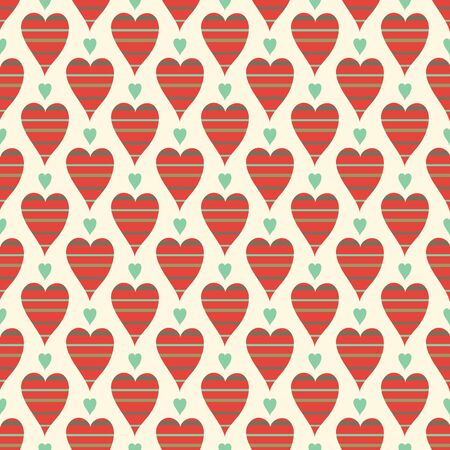 Romantic hearts seamless pattern. Valentine's day. Holiday background.