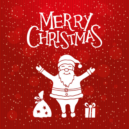 Christmas greeting card with Santa Clausのイラスト素材
