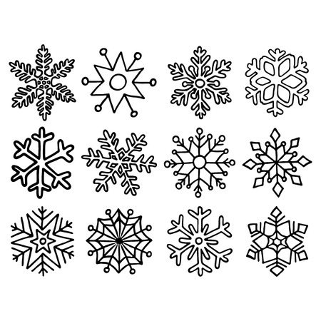 Snowflake set.のイラスト素材
