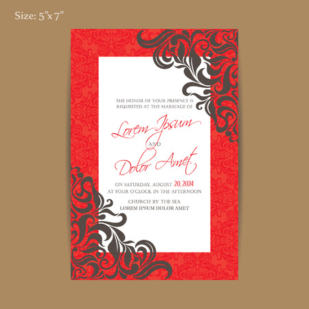 Luxury vintage wedding invitation card.のイラスト素材
